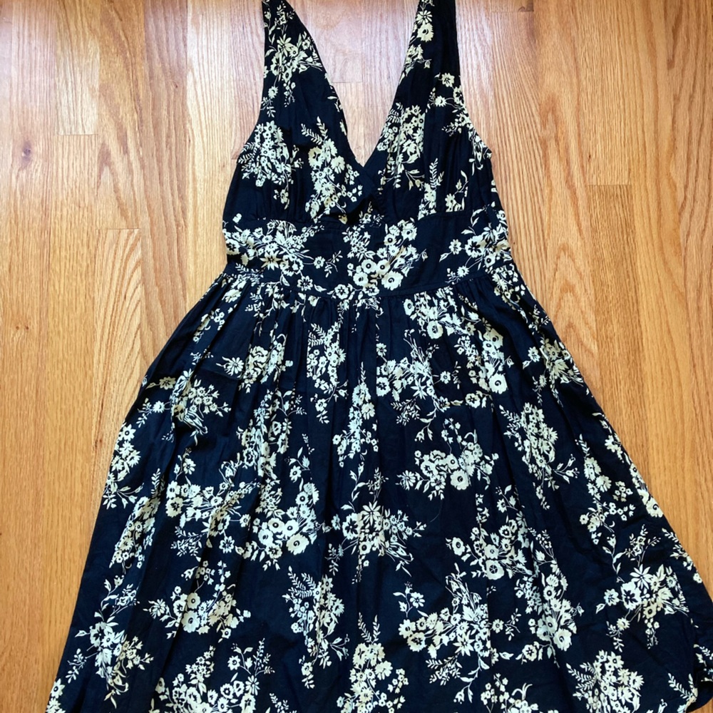 EUC Blue Plate Floral Cotton Dress